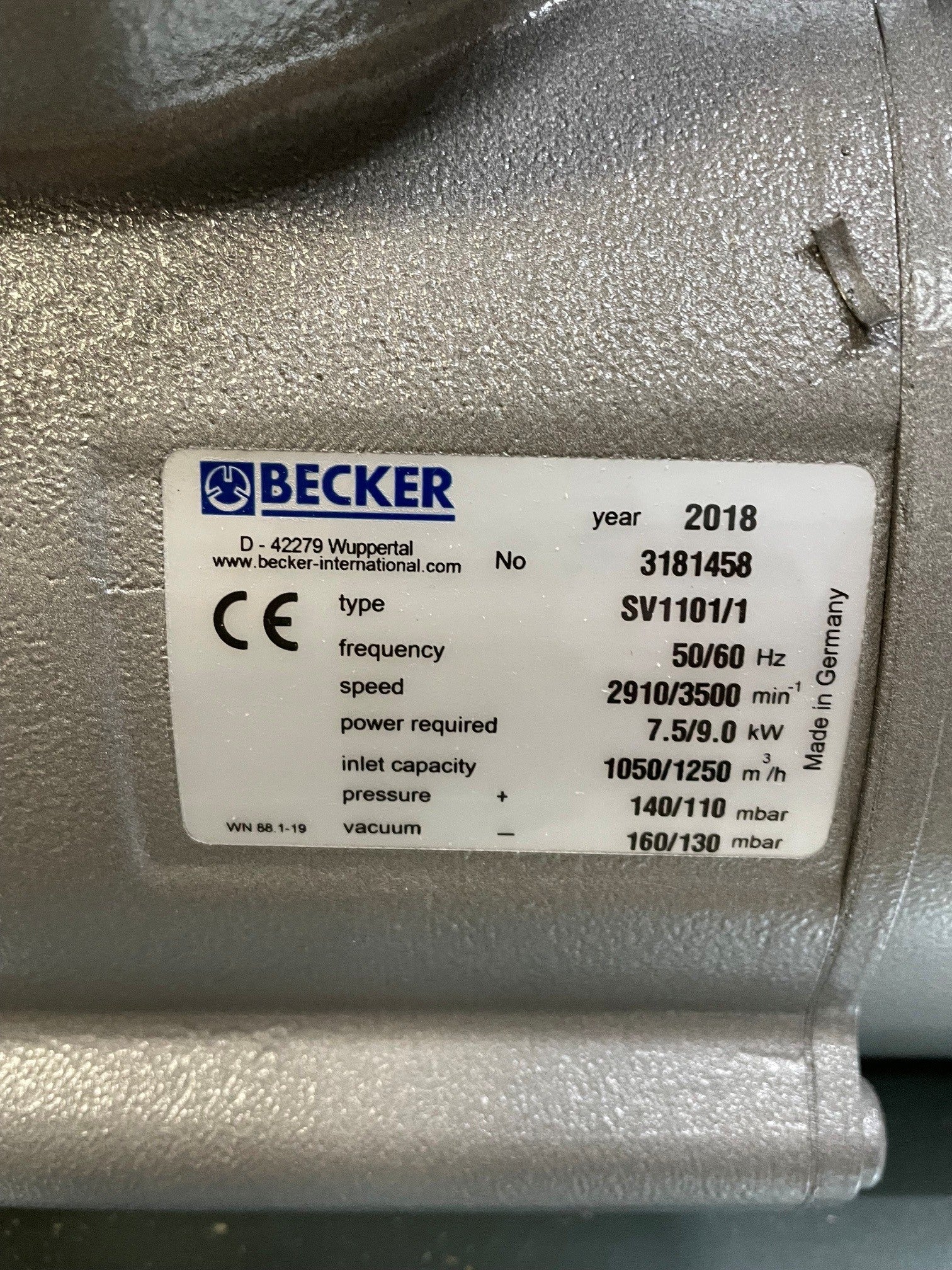 Pompe à vide industrielle