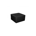 pouf carré 75 cuir noir