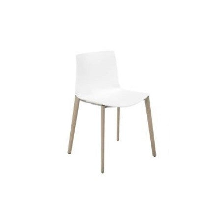 Chaise catifa wood blanc / blanc