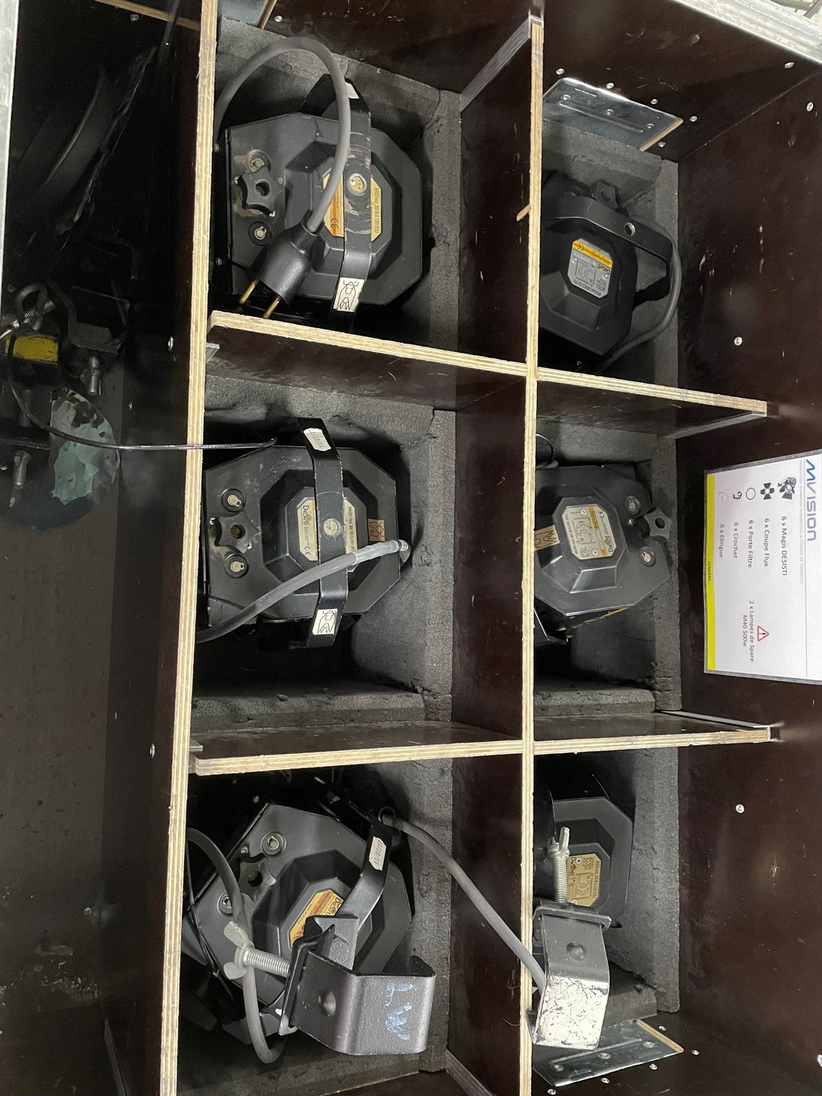 6 Fresnel 500W Desisti Magis 300/500/650 W (En Flight  de 6)