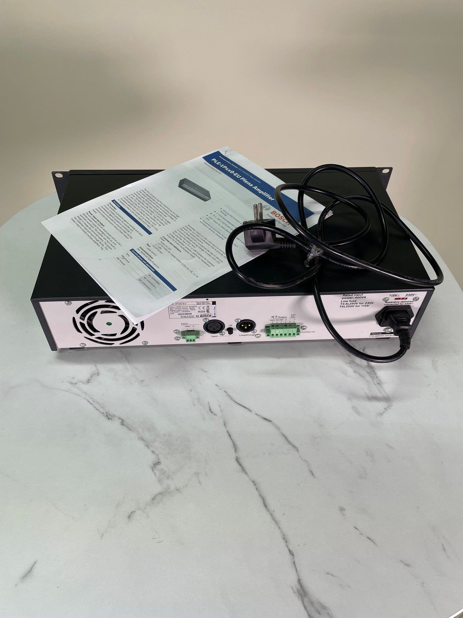 Amplificateur de puissance Bosch Plena PLE-1P120-EU – 120W / 100V