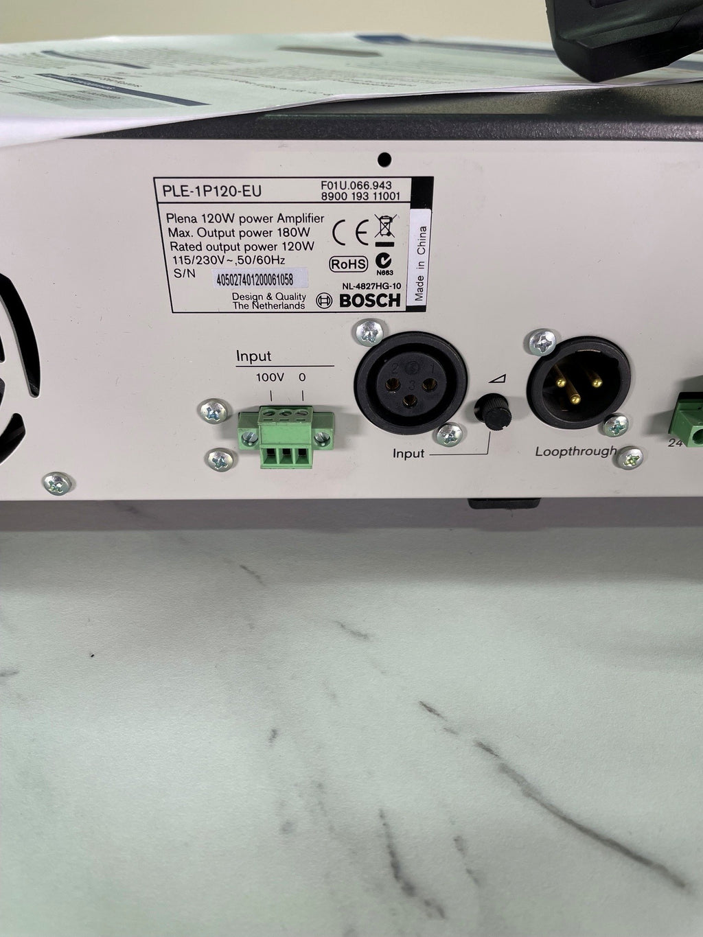 Amplificateur de puissance Bosch Plena PLE-1P120-EU – 120W / 100V