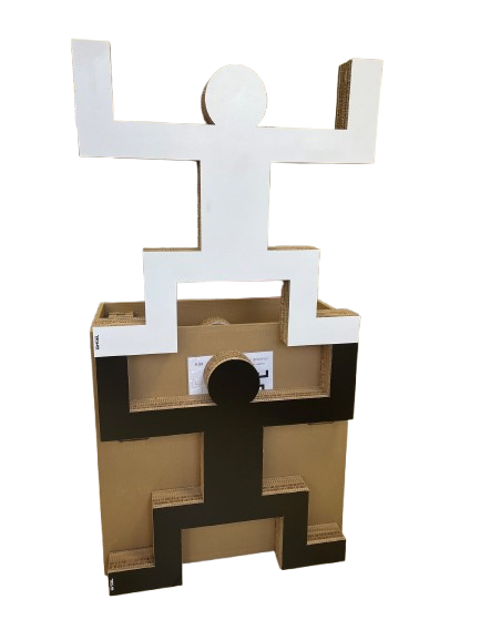 2 TOTEMS KOH BLANC + 2 TOTEMS KOH NOIR + Caisse de transport