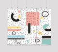 Kakémono Triptyque Suspendu — Design Memphis 3 | 255 x 220 cm