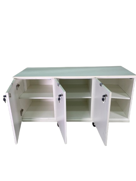 Meuble bas 3 portes verrouillables – Rangement bureau/atelier