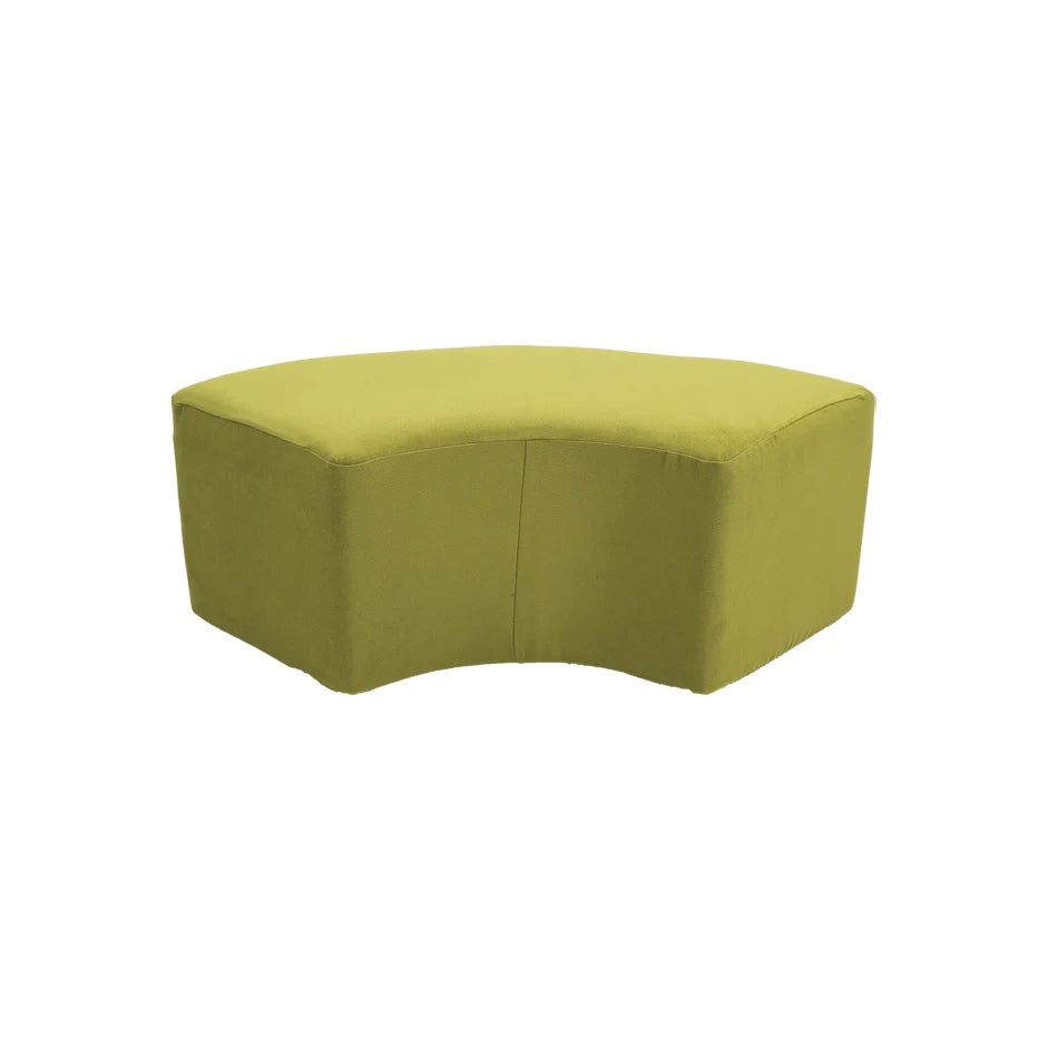 Pouf Tweed 1/4 rond - Anis