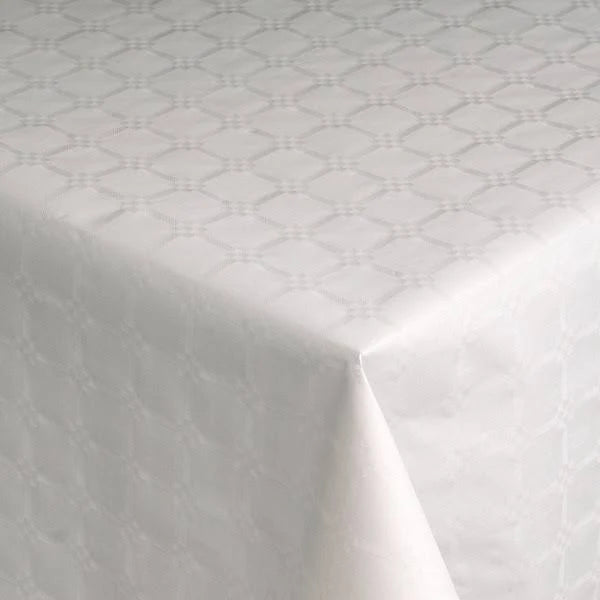 Rouleau de Nappe en Papier Damassé Blanc 1,20 x 10 m