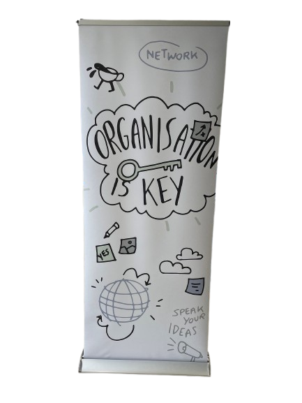 Roll-up Inspiration — Design Network & Organisation | 80 x 210 cm
