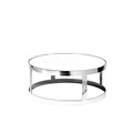 Table basse Berlin H35 dia80 + 2 Plateaux  Blanc & Noir