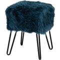 Tabouret Furry Bleu