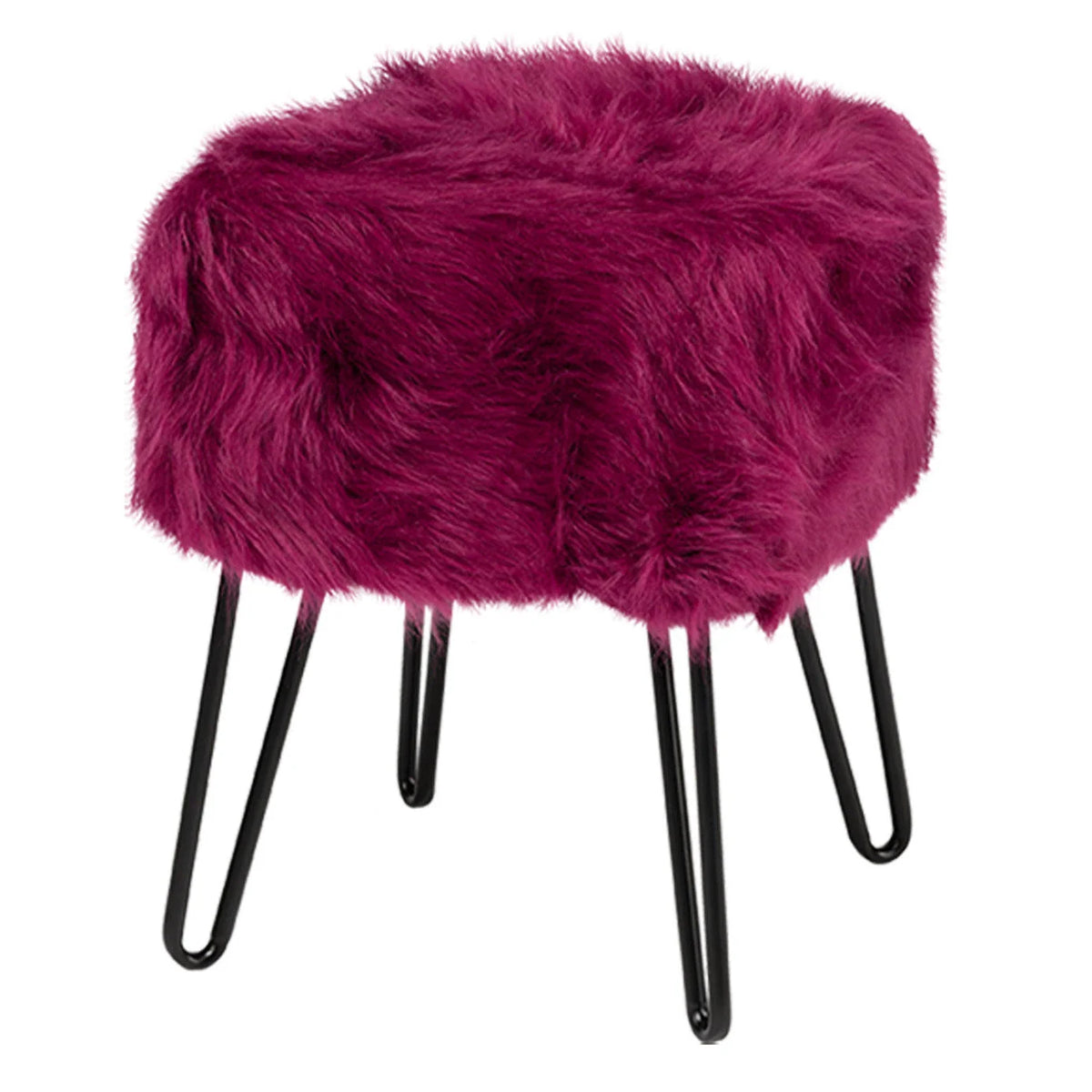 Tabouret Furry Fuchsia