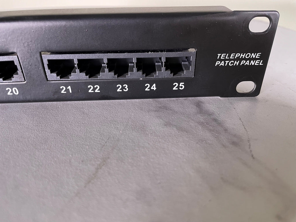 Panneau de brassage téléphonique 25 ports – Rack 19" 1U – Cat3 RJ11