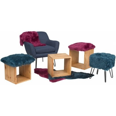 Jeté Furry 60 x 90 - fuchsia