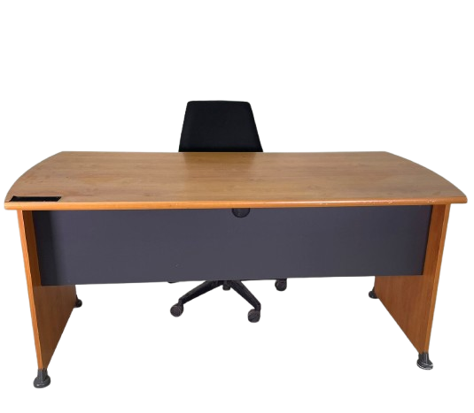 Bureau 160x80 cm avec caisson 3 tiroirs et chaise de bureau