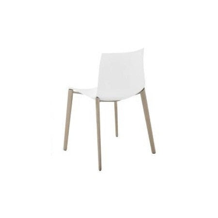 Chaise catifa wood blanc / blanc