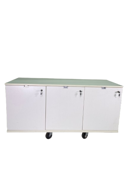 Meuble bas 3 portes verrouillables – Rangement bureau/atelier