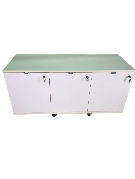 Meuble bas 3 portes verrouillables – Rangement bureau/atelier
