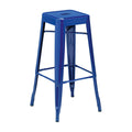 Tabouret factory bar bleu