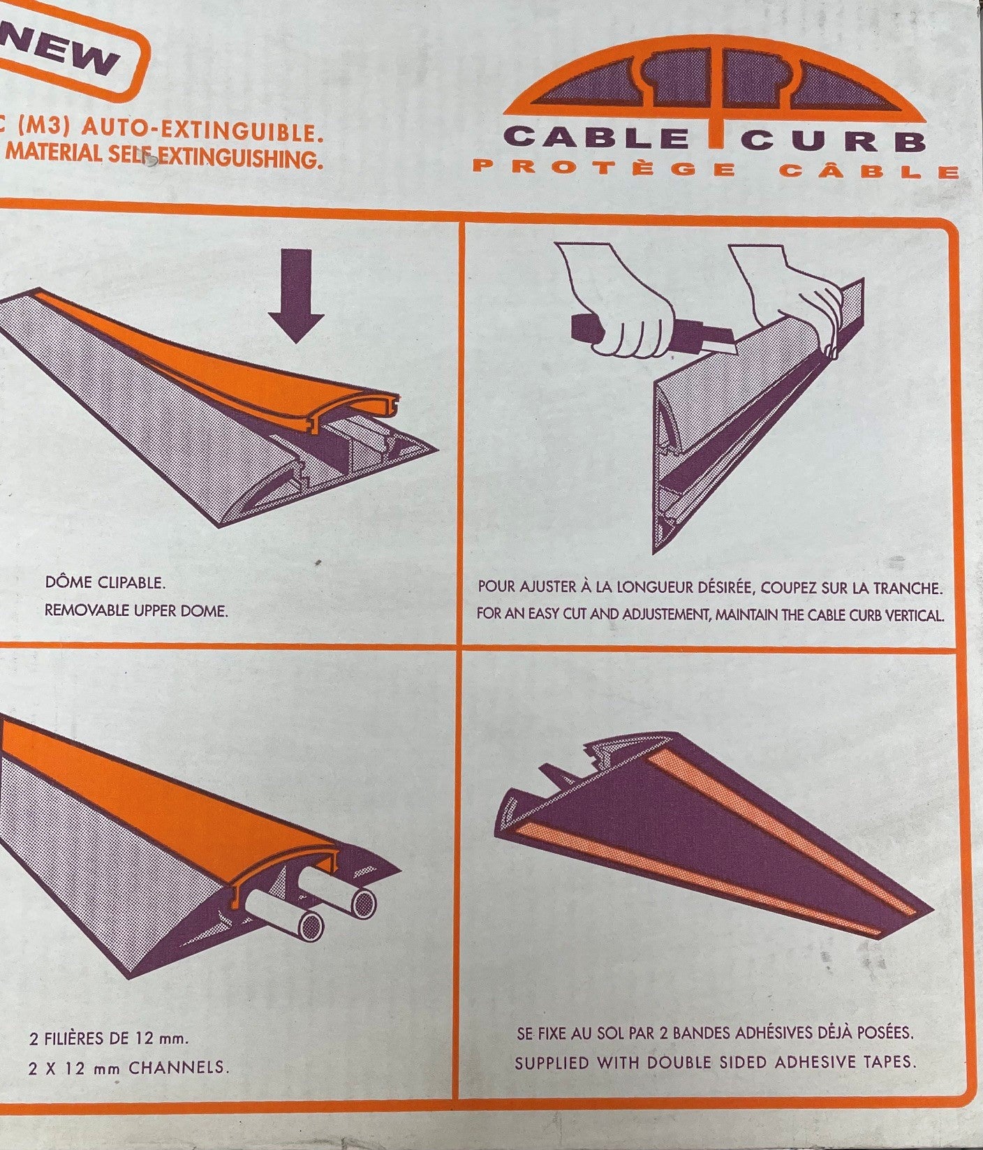 Protège câble autocollant