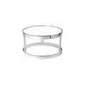 Table basse Berlin H35 dia 60 + 2 Plateaux  Blanc & Noir
