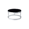 Table basse Berlin H35 dia 60 + 2 Plateaux  Noir & Blanc
