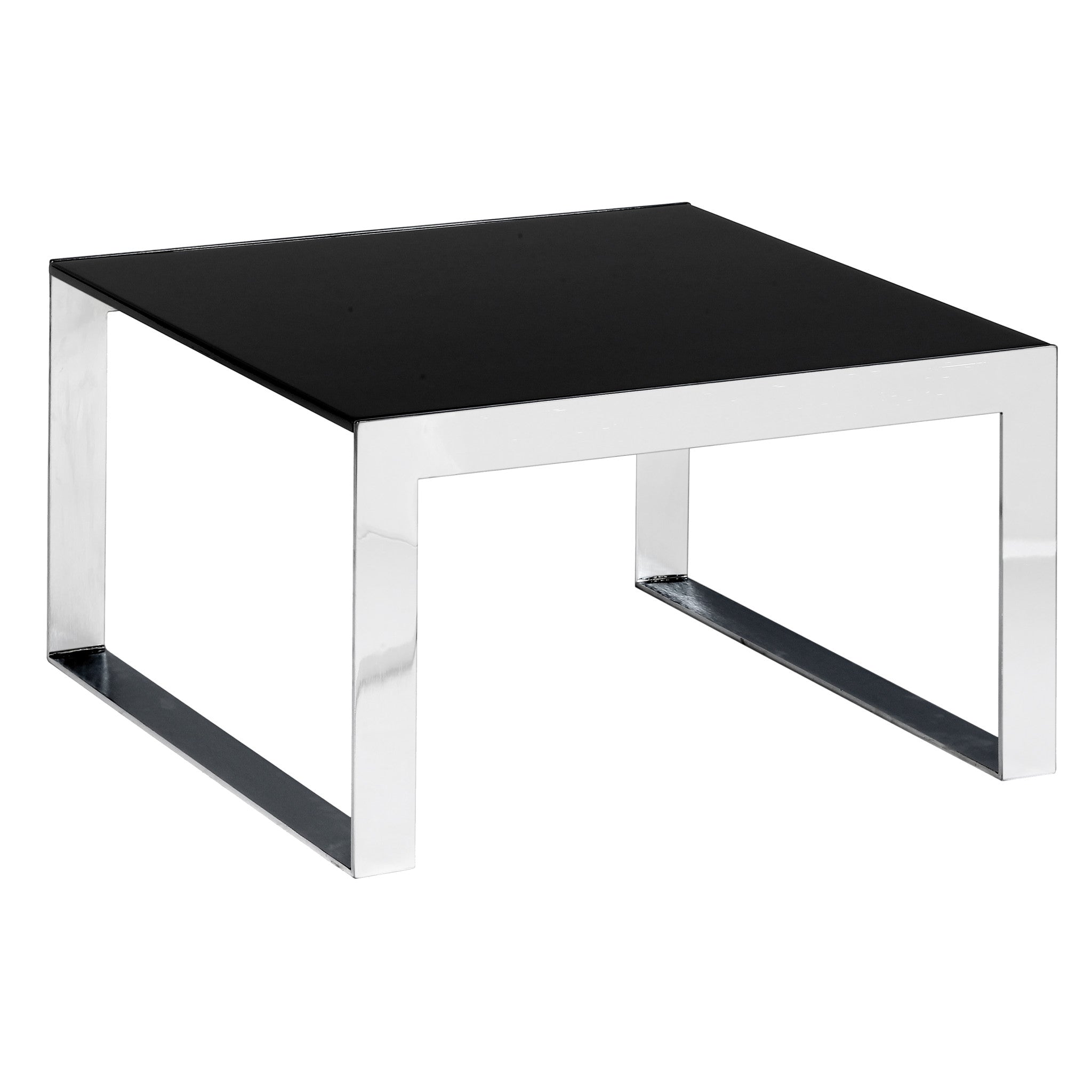 Table basse BERLIN  Noir & Chrome