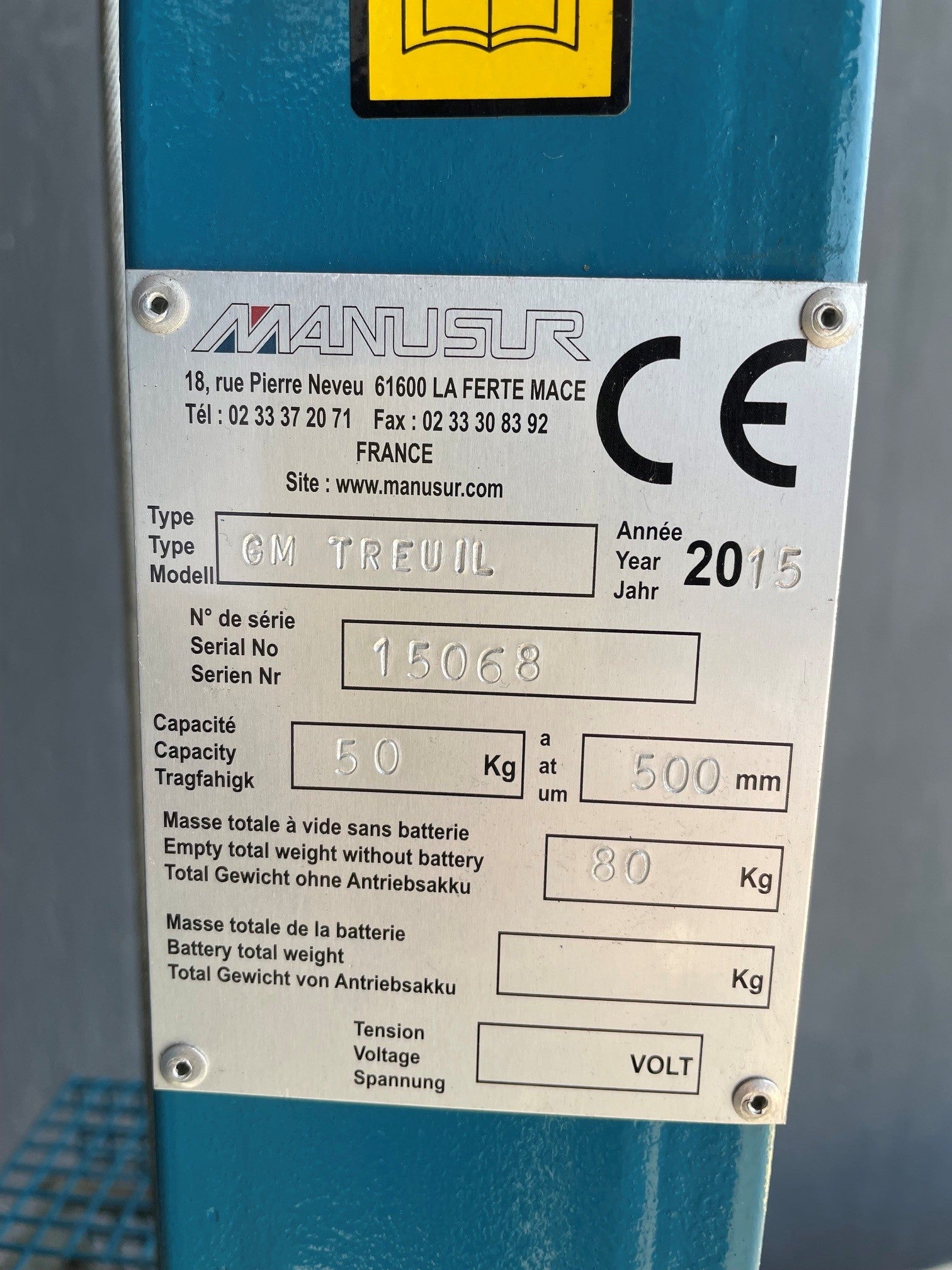 Gerbeur manuel à treuil MANUSUR