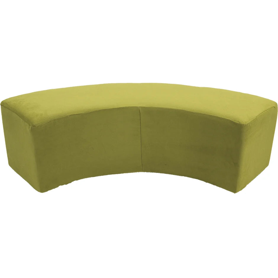 Pouf Tweed 1/4 rond - Anis