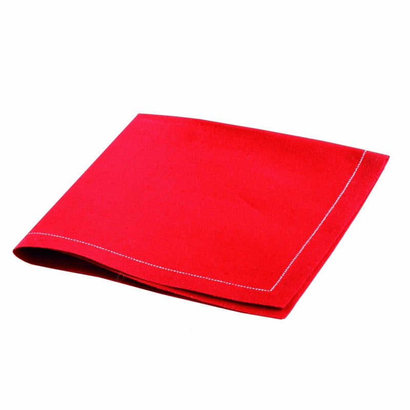 30 Serviettes cocktail ROUGE 20x20 2 plis