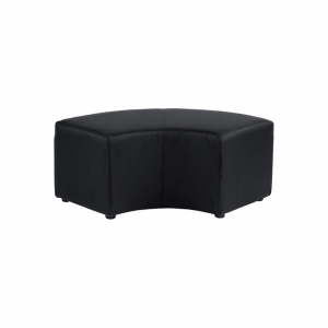 Pouf 1/4 rond D150 cuir noir