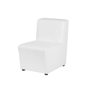 Chauffeuse Square cuir blanc          