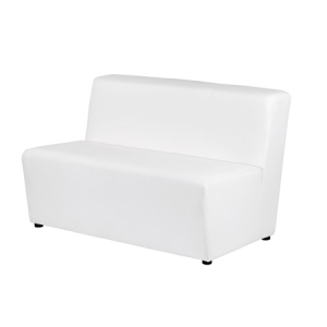 Chauffeuse Square 120 cuir blanc