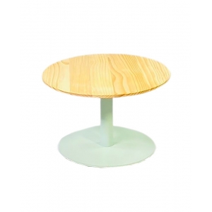Table basse Kamino vert sauge/bois H 35cm