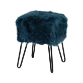 Tabouret Furry Bleu canard