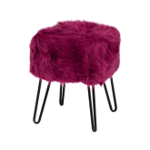 Tabouret Furry Fuchsia