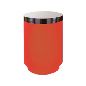 Stèle krome ronde H90 dia60 + Vasque  H31cm dia 60cm