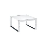 Table Berlin chrome 60x60 cm - Blanc