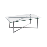 Table basse en verre Steel