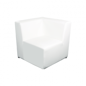 Chauffeuse angle Nikki 75 x 75 - blanc