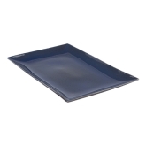 Plat rectangulaire Terra bleu