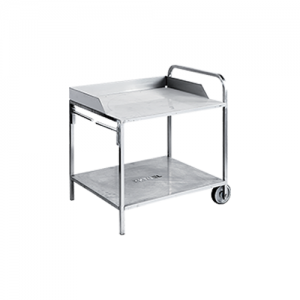 Chariot inox à roulettes