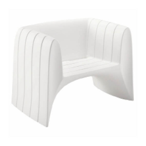 Fauteuil groove blanc 1 place