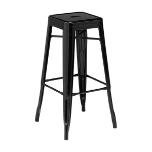 Tabouret factory bar noir