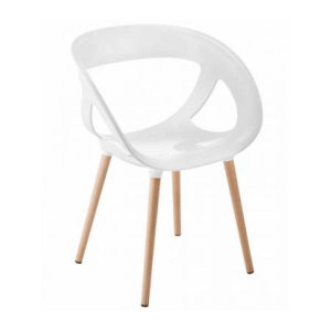 Chaise moema wood blanc