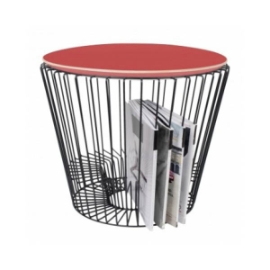 Table pénélope - 40x50 plateau rouge