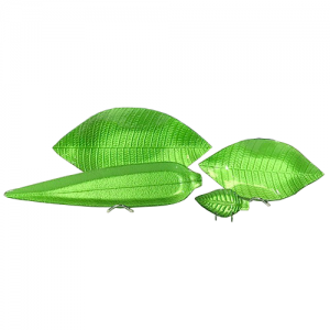 Plats & Mini Feuille verte - 14x55cm, 24x47cm, 18x37cm ou 8x14cm