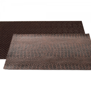 Set de table réversible marron/croco marron