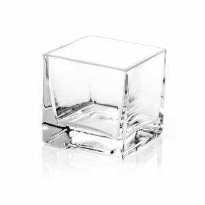 Cube Verre / Support Assiette 20x20 H20cm